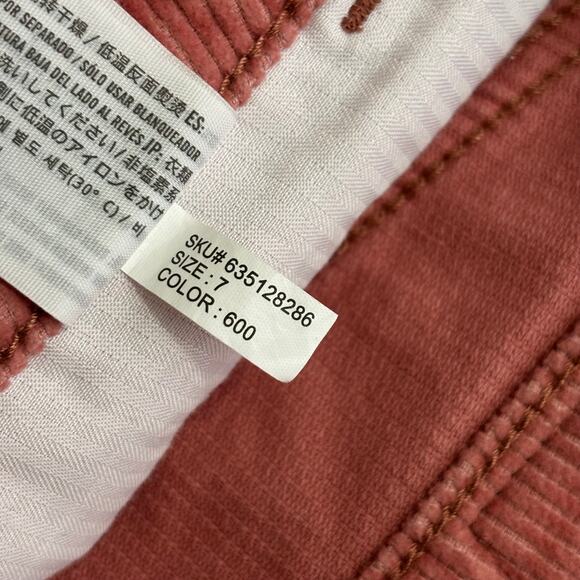 Hollister Corduroy Skirt Sz 7 Mauve Mini Button Academia Preppy Twee School Girl - Picture 12 of 13